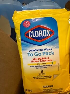 Clorox Yellow To Go Pack Disinfecting Wipes - Single Use Packs